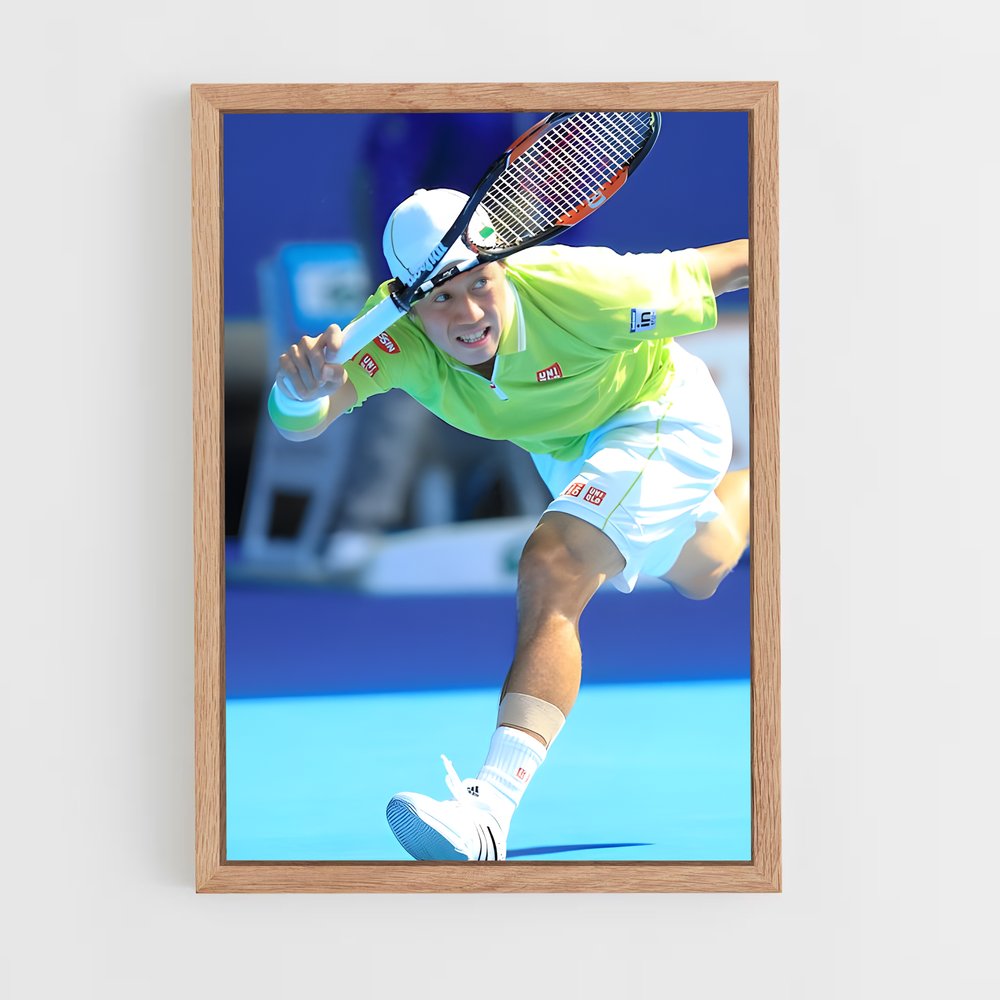 Poster Kei nishikori athlétiques – affiche Tennis (vue 4)